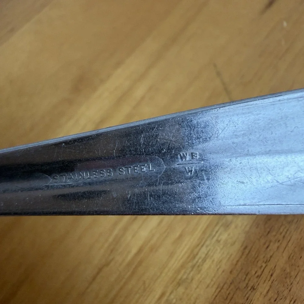 WB/W Stainless‎ Steel Ribbed Handle Spoon Art Deco Replacement Dining